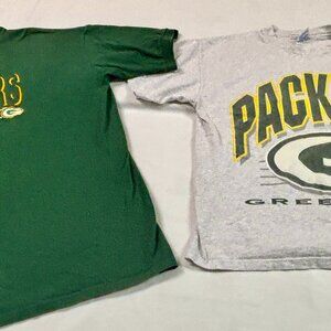 ~~LOT OF 2 Vintage Green Bay Packers T-shirt Mens L/XL ******SHIPPING AVAILABLE